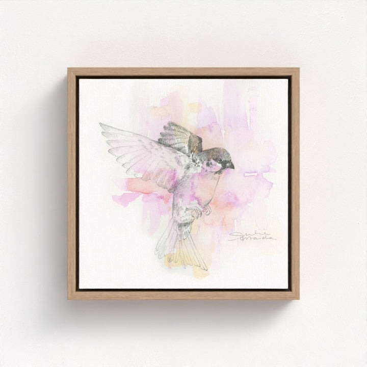 "Sparrow in Flight" - Luxury Canvas Fine Art Print