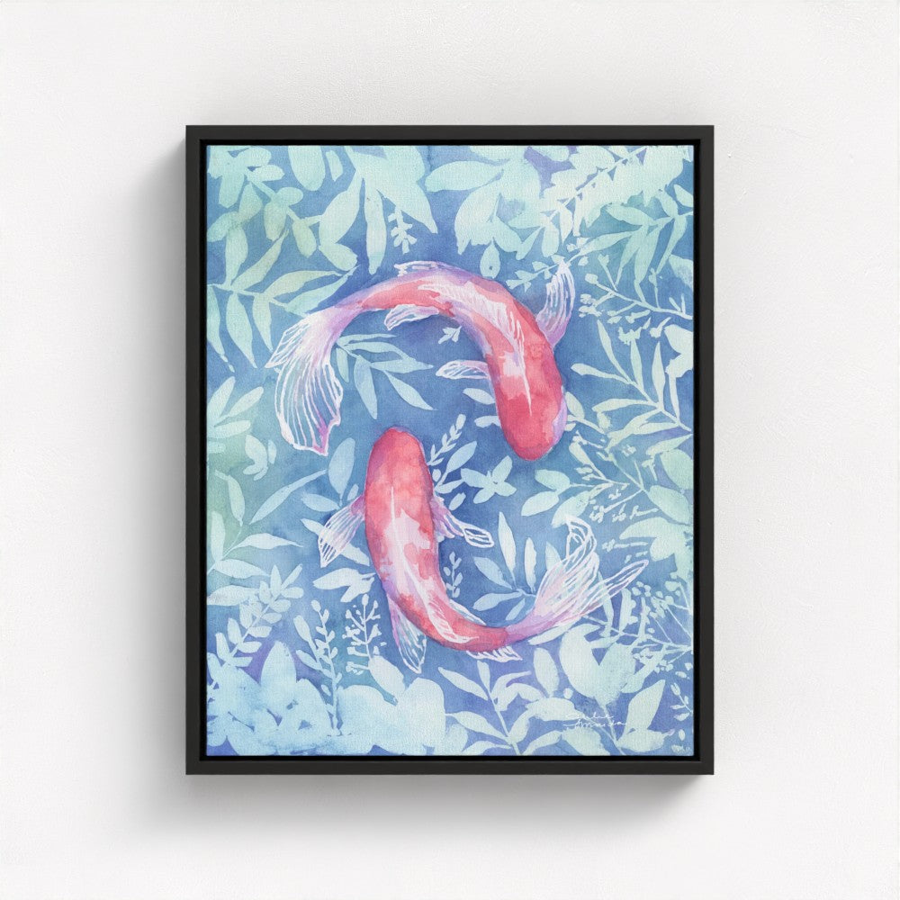 "Botanical Koi"- Luxury Canvas Fine Art Print