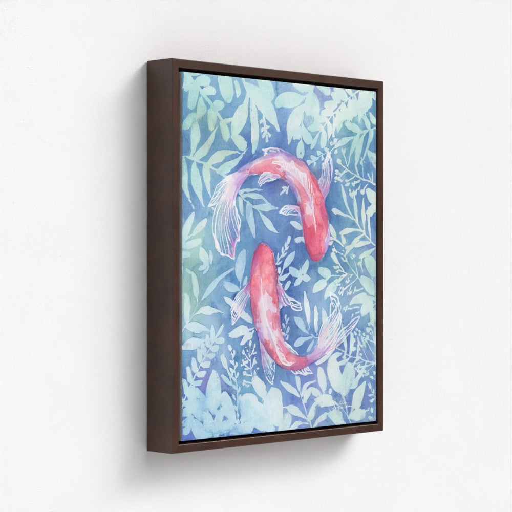 "Botanical Koi"- Luxury Canvas Fine Art Print