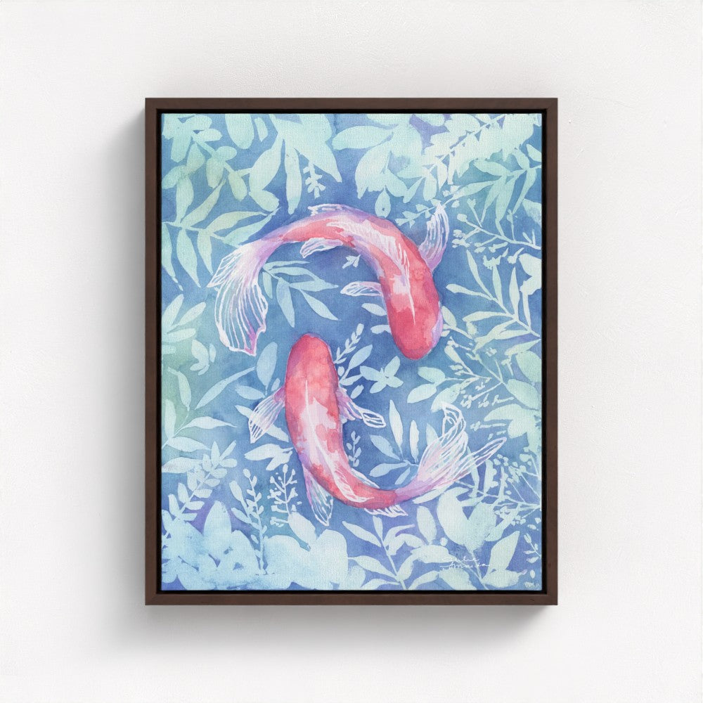"Botanical Koi"- Luxury Canvas Fine Art Print