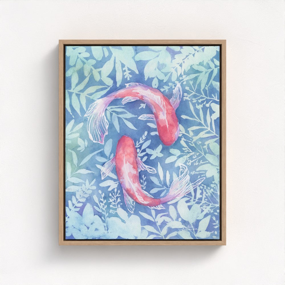 "Botanical Koi"- Luxury Canvas Fine Art Print