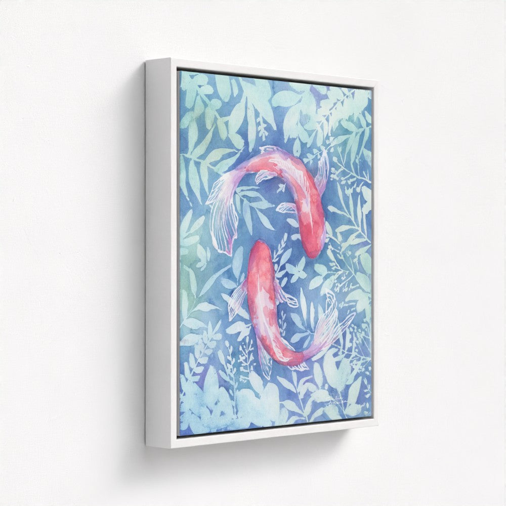 "Botanical Koi"- Luxury Canvas Fine Art Print