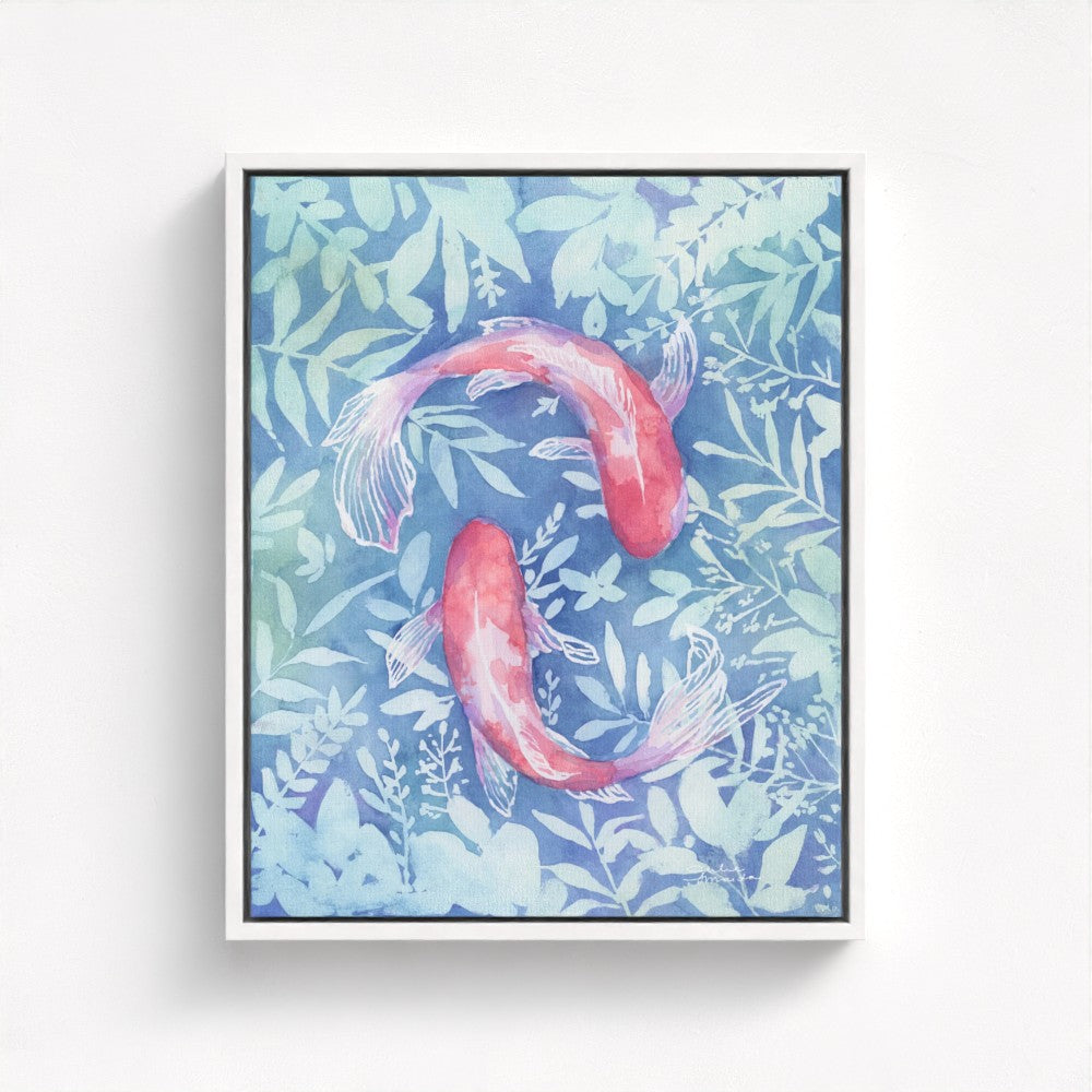 "Botanical Koi"- Luxury Canvas Fine Art Print