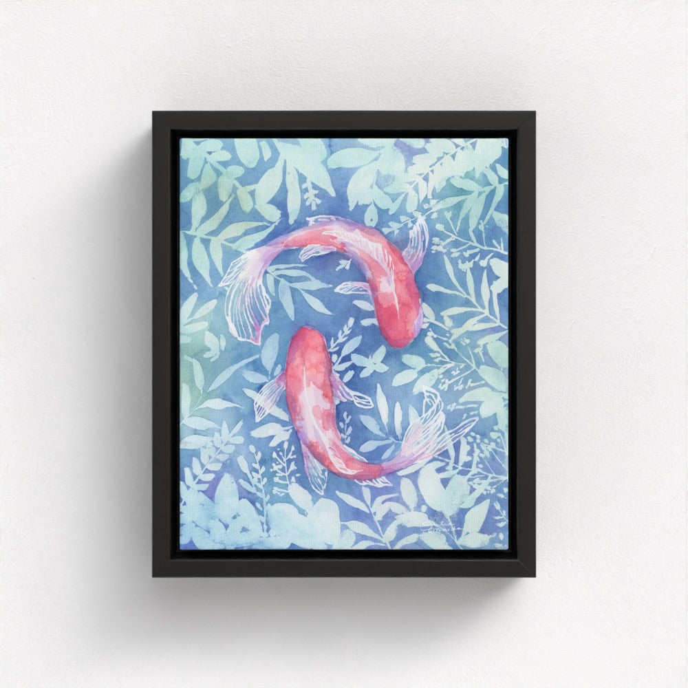 "Botanical Koi"- Luxury Canvas Fine Art Print