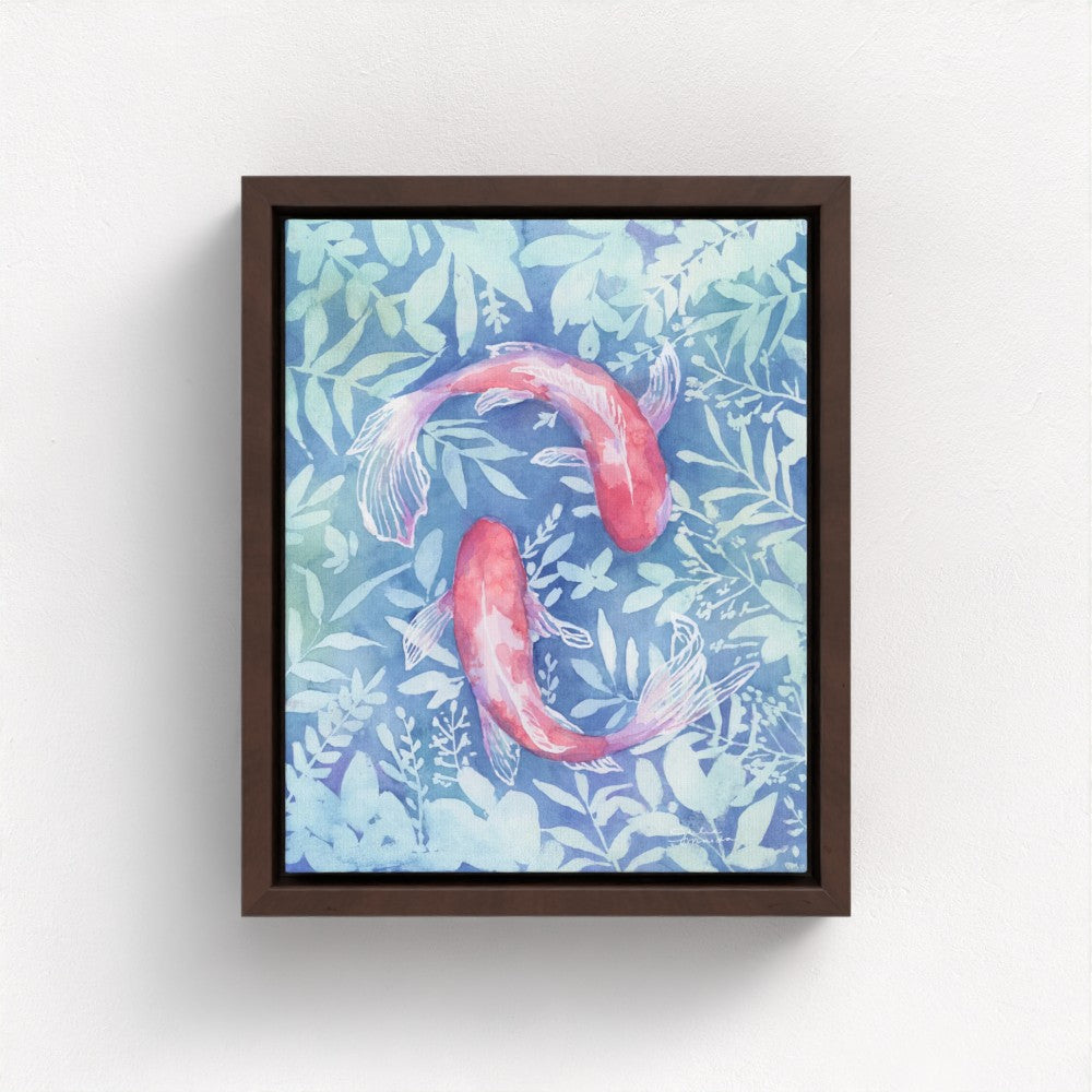 "Botanical Koi"- Luxury Canvas Fine Art Print