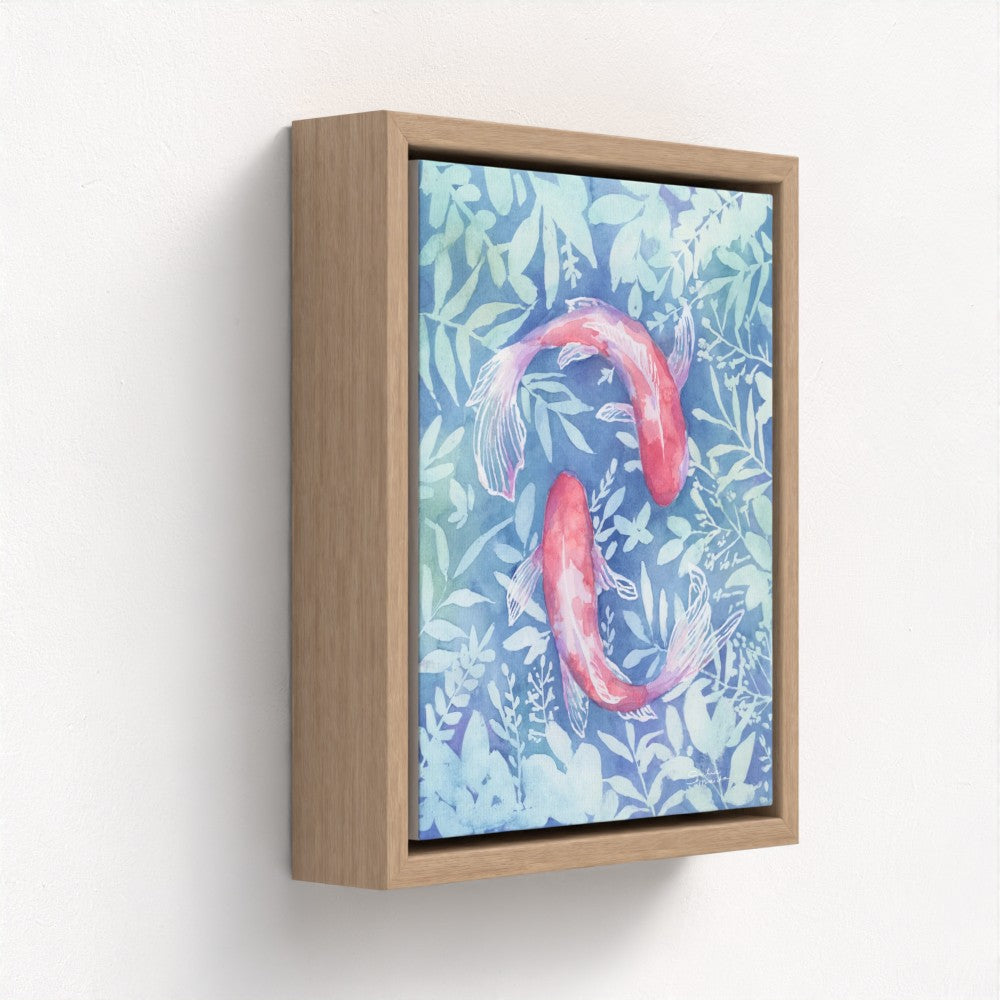 "Botanical Koi"- Luxury Canvas Fine Art Print