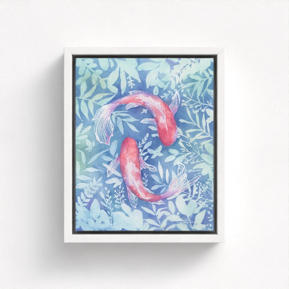 "Botanical Koi"- Luxury Canvas Fine Art Print