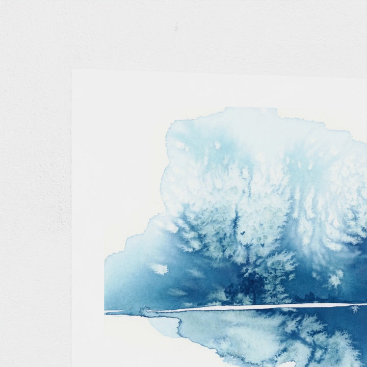 "Reflections of a Frozen Lake" - Signed Paper Art Print