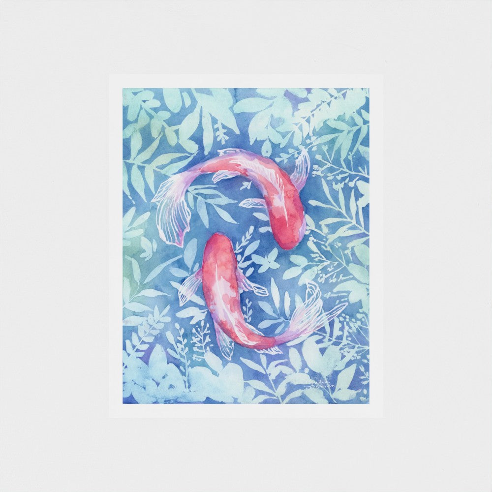 "Botanical Koi" - Limited Edition Paper Art Print