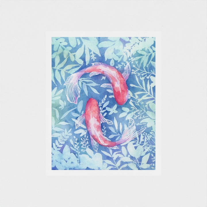 "Botanical Koi" - Limited Edition Paper Art Print