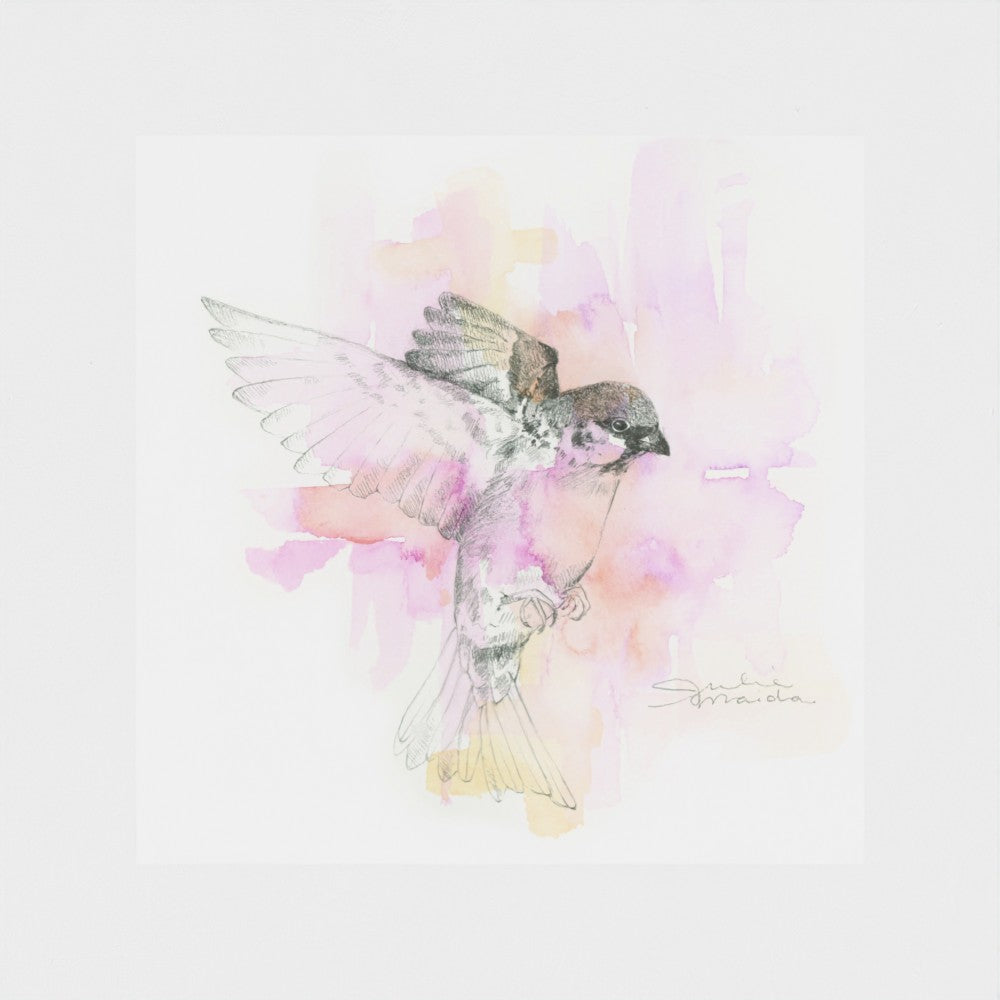 "Sparrow in Flight" - Limited Edition Paper Art Print